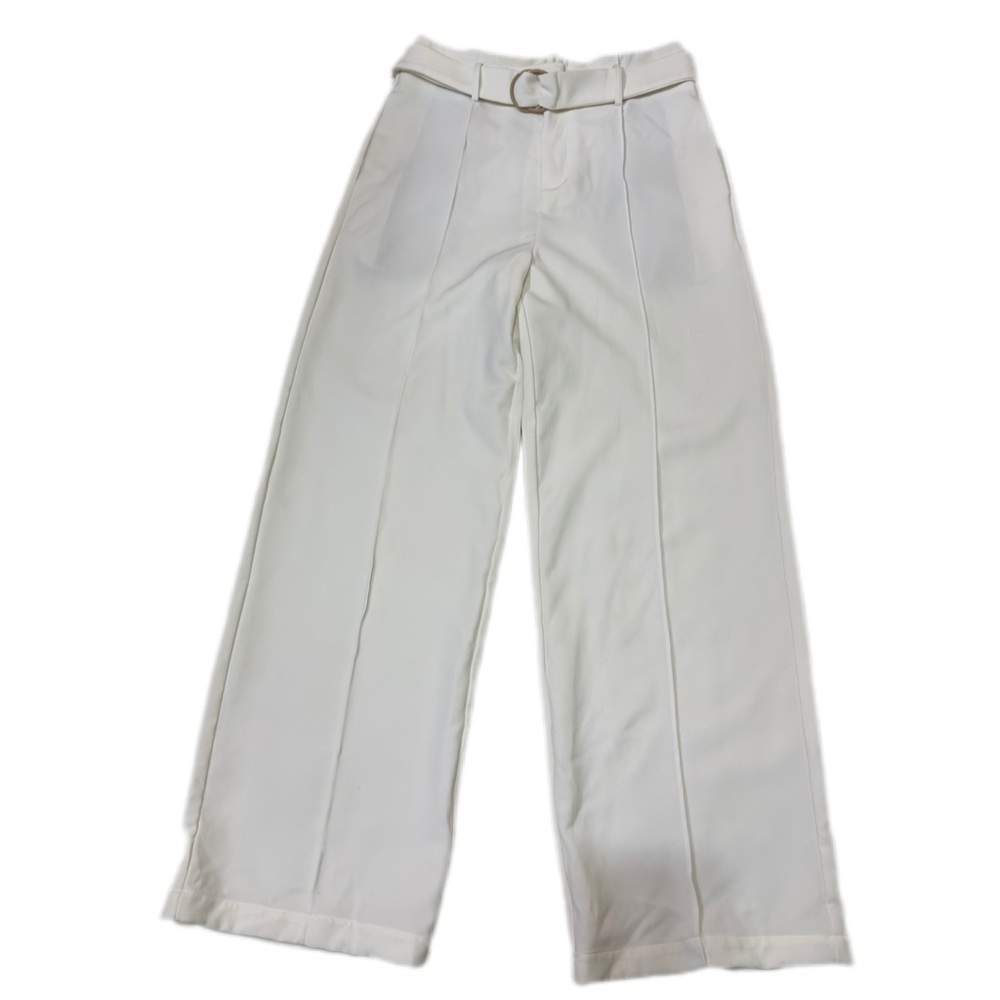 Elegant White Wide-Leg Pants